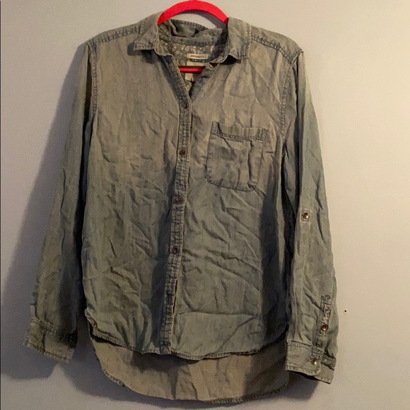 American Eagle Button-Up Jean Long Sleeve - Picture 1 of 2
